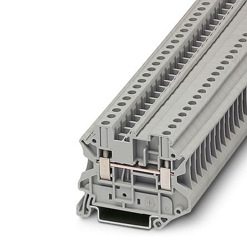 Phoenix Contact 3046184 UT 4-MTD RD Series Feed Through Terminal Block Grey, 4mm², 1-Level, Screw, IECEx/ATEX