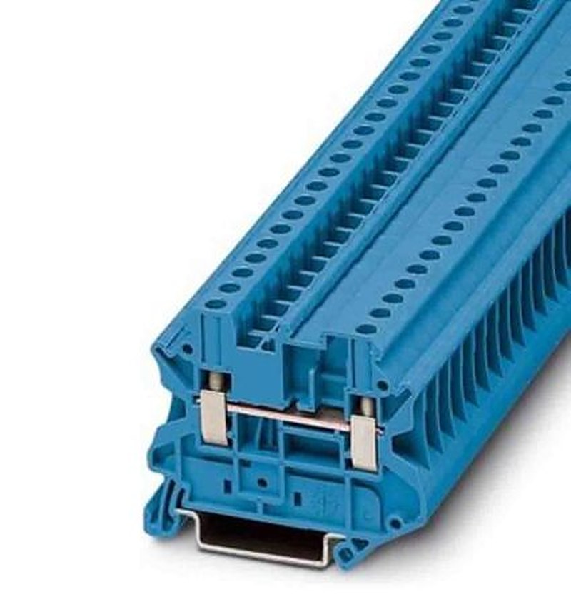 Phoenix Contact 3046197 UT 4 Series Feed Through Terminal Block Blue, 0.14mm², 6 mm², 1-Level, Screw, IECEx/ATEX