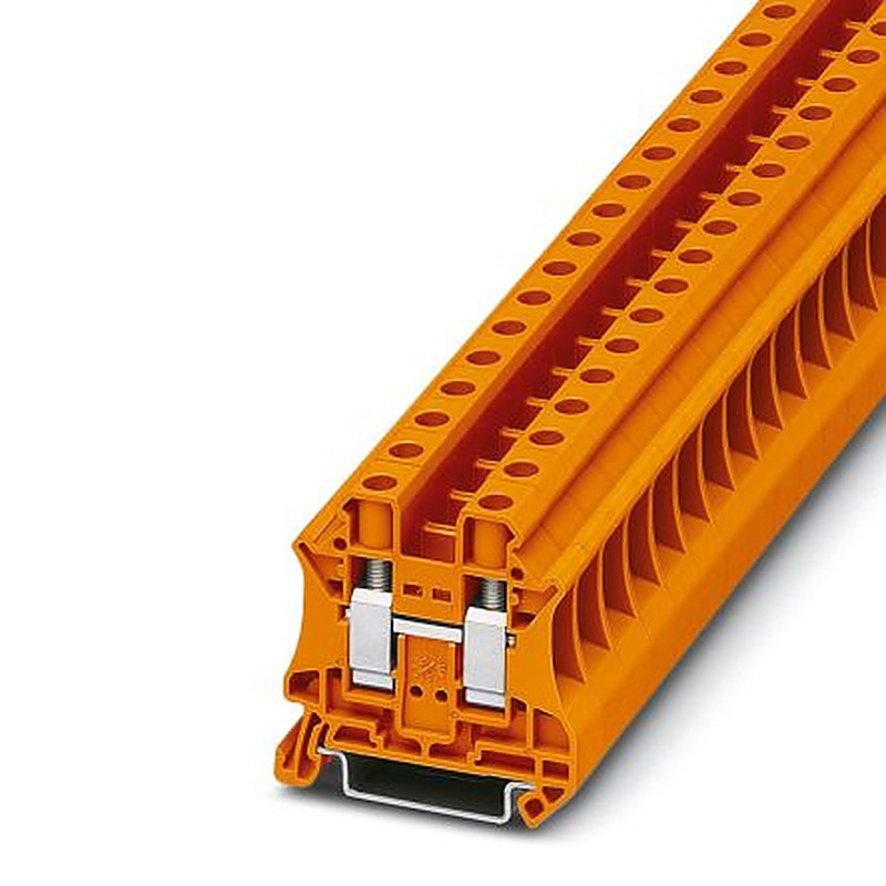 Phoenix Contact 3046281 UT 10 Series Feed Through Terminal Block Orange, 0.5mm², 16 mm², 1-Level, Screw, IECEx/ATEX