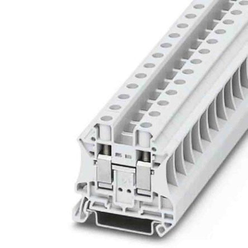 Phoenix Contact 3046317 UT 10 Series Feed Through Terminal Block White, 0.5mm², 16 mm², 1-Level, Screw, IECEx/ATEX