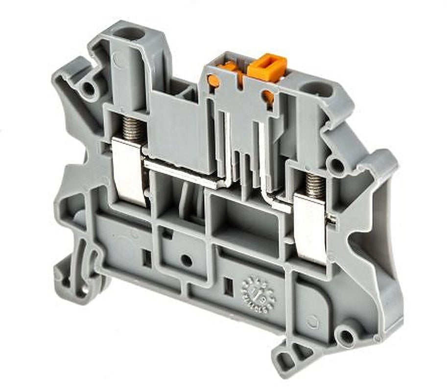 Phoenix Contact 3046362 UT 2.5-MT Series Knife Disconnect Terminal Block Grey, 2.5mm², 1-Level, Screw