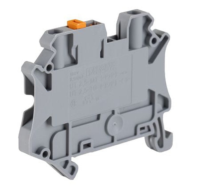 Phoenix Contact 3046375 UT 2.5-MT-P/P Series Knife Disconnect Terminal Block Grey, 2.5mm², 1-Level, Screw