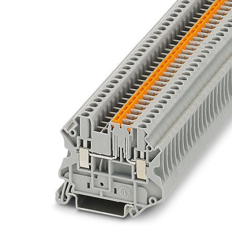 Phoenix Contact 3046376 UT 2.5-MT-P/P TMR Series Knife Disconnect Terminal Block Grey, 2.5mm², 1-Level, Screw