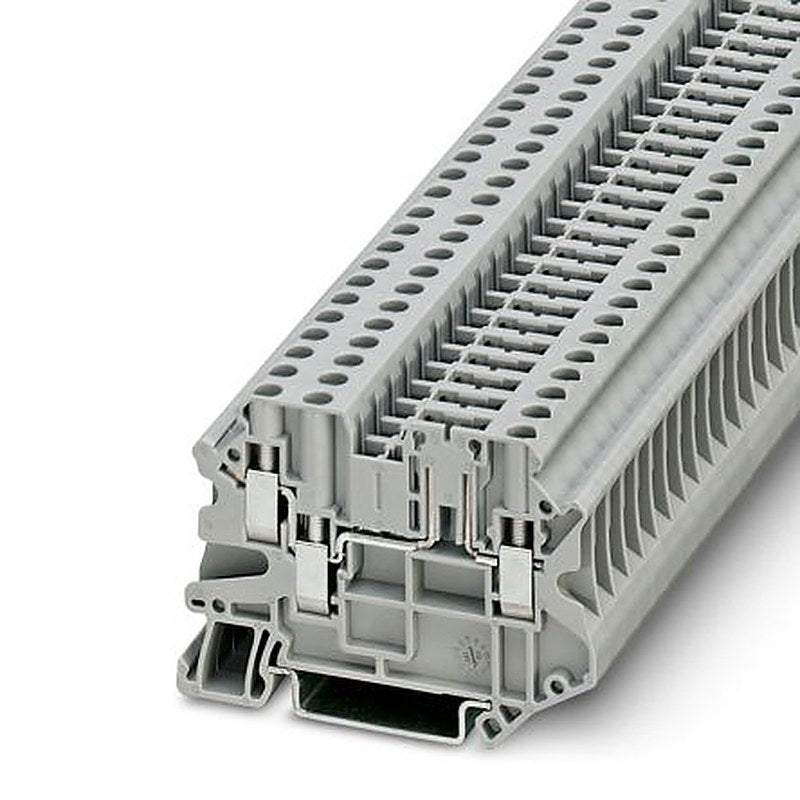 Phoenix Contact 3046595 UT 4-TWIN-TG Series Disconnect Terminal Block Grey, 0.14mm², 6 mm², 1-Level, Screw