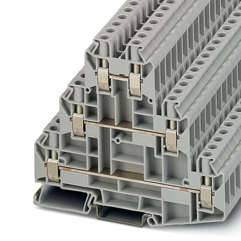 Phoenix Contact 3046703 UT 6-3L Series Multi Level Terminal Block Grey, 0.2mm², 10 mm², Screw