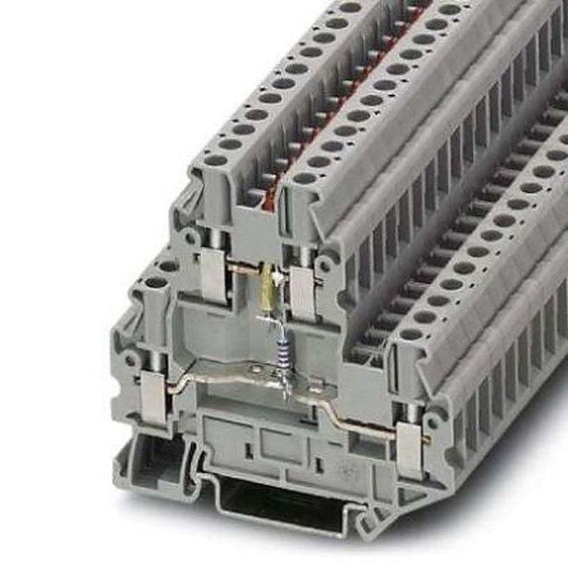 Phoenix Contact 3046715 UTTB Series Component Terminal Block Grey, 0.14mm², 4 mm², 2-Level, Screw