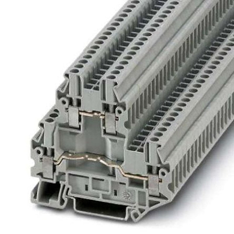 Phoenix Contact 3046744 UTTB Series Double Level Terminal Block Grey, 0.14mm², 4 mm², 2-Level, Screw