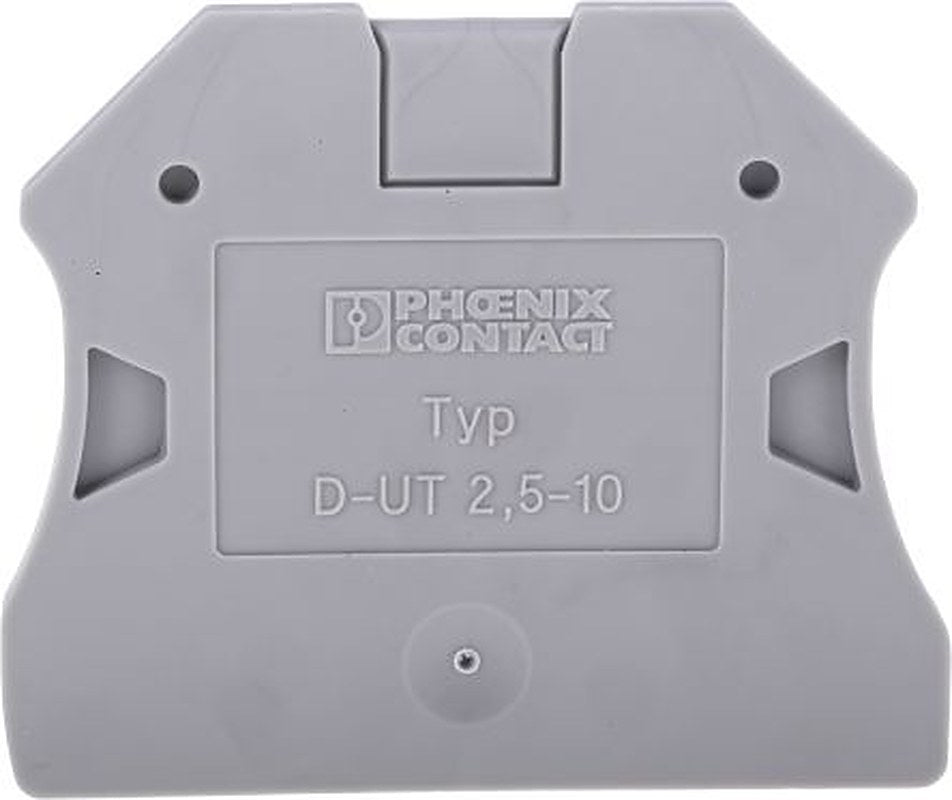 Phoenix Contact D-UT 2.5/10 Series End Cover for Use with DIN Rail Terminal Blocks