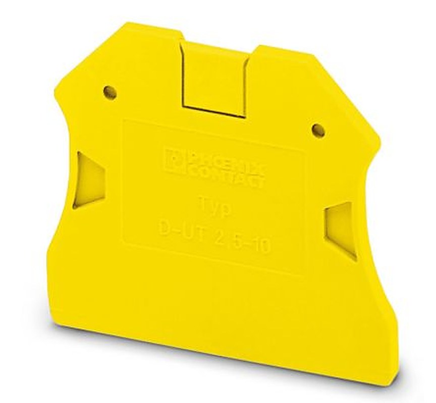 Phoenix Contact D-UT 2.5/10 YE Series End Cover for Use with Modular Terminal Block