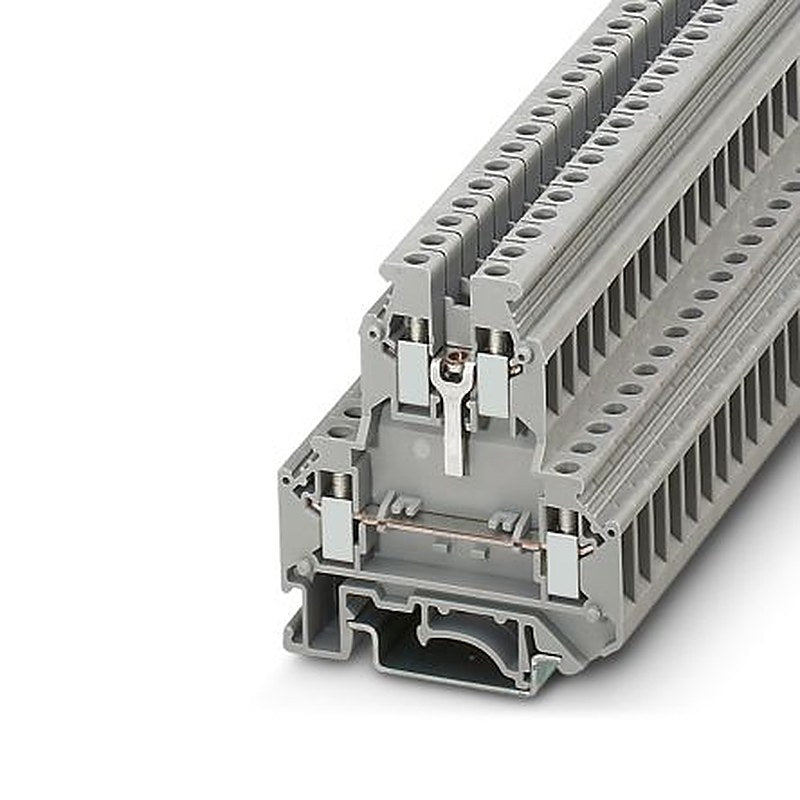 Phoenix Contact 3048027 UKK 5-BE Series Component Terminal Block Grey, 4mm², 2-Level, Screw
