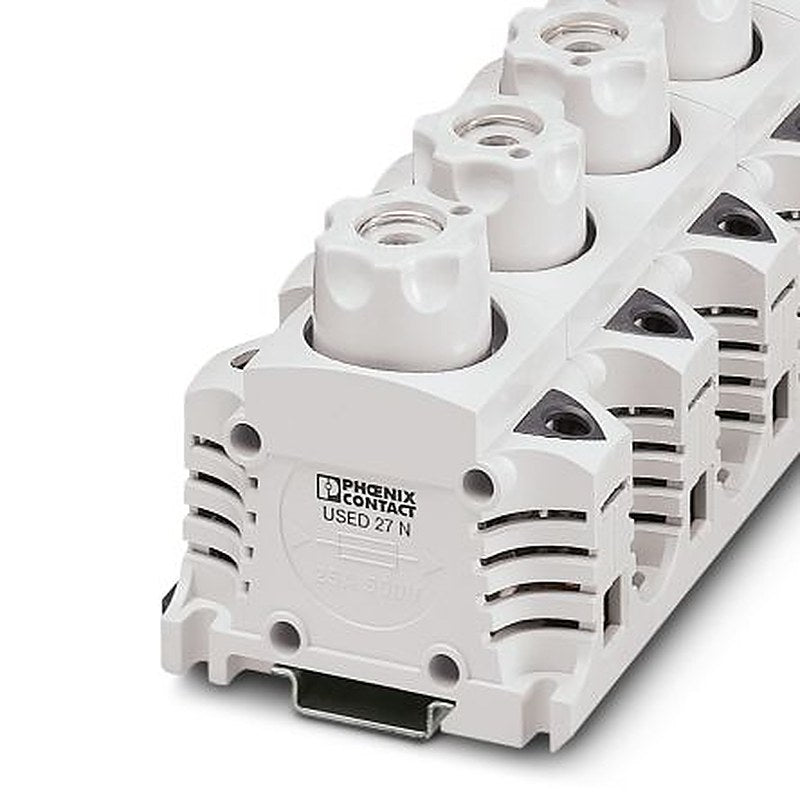 Phoenix Contact 3048373 USED Series Fuse Modular Terminal Block Grey, 1.5mm², 35 mm², 1-Level Fused, Screw