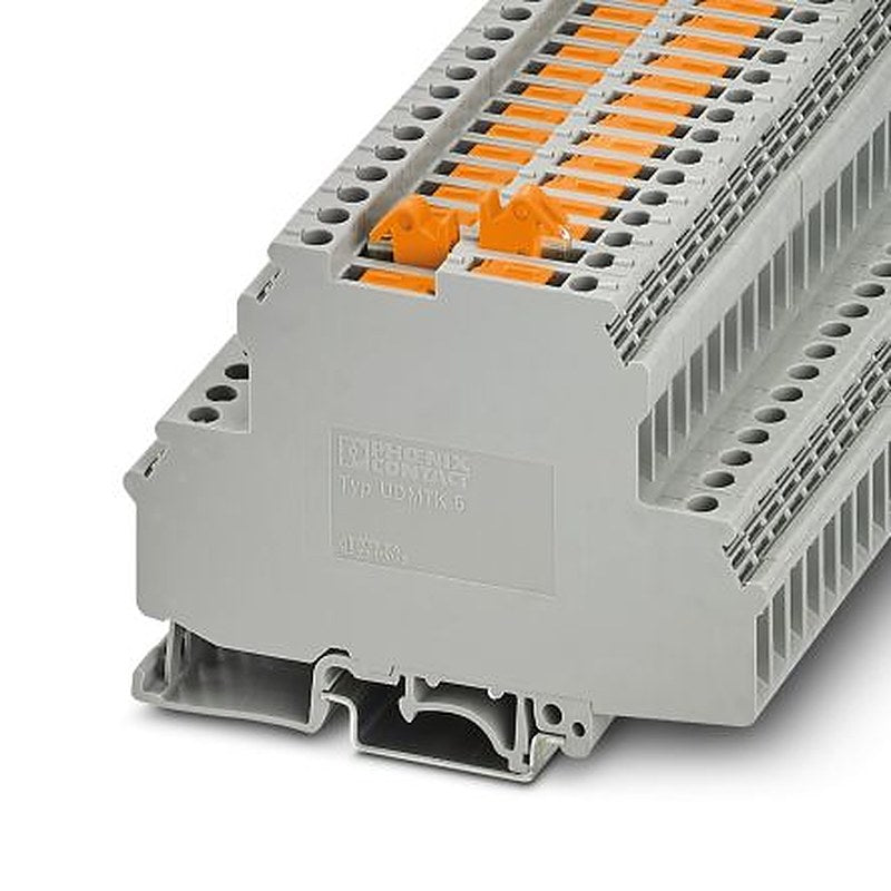 Phoenix Contact 3048454 UDMTK 5-PL Series Knife Disconnect Terminal Block Grey, 0.2mm², 4 mm², 2-Level, Screw