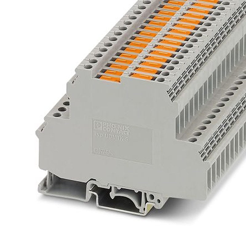Phoenix Contact 3048467 UDMTK 5 Series Knife Disconnect Terminal Block Grey, 0.2mm², 4 mm², 2-Level, Screw