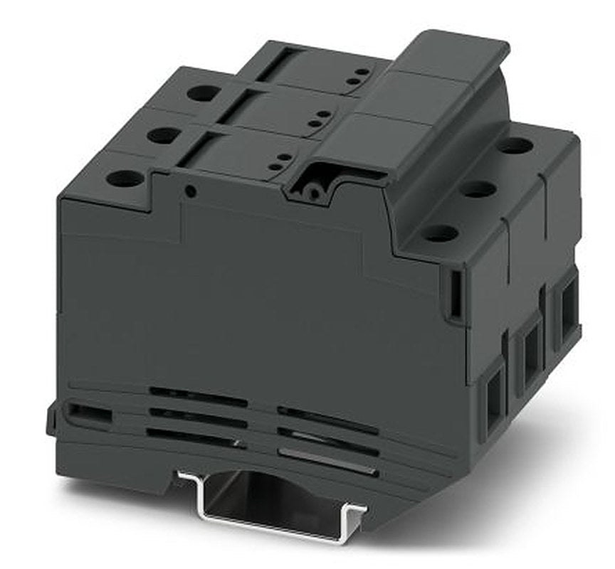 Phoenix Contact 3048603 UK 10.3-CC HESI N 3POL Series Fuse Terminal Block Black, 1-Level, Screw