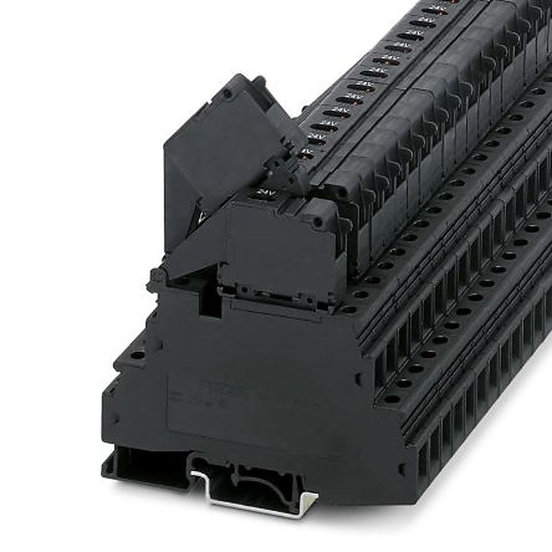 Phoenix Contact 3049000 UKK 5-HESILED 24 (5X20) 1MA Series Fuse Modular Terminal Block Black, 0.2mm², 4 mm², 2-Level