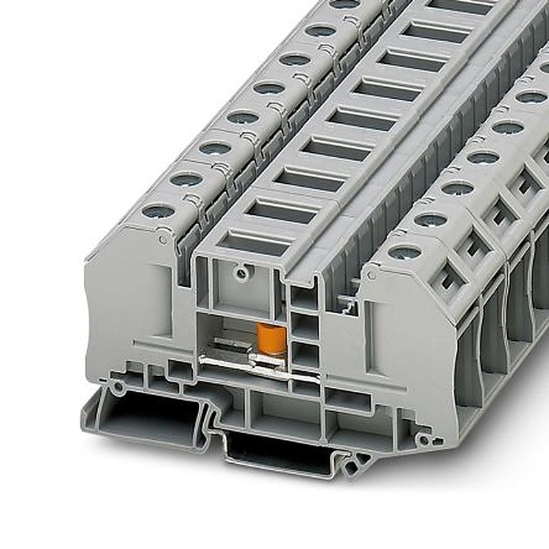 Phoenix Contact 3049039 RT 5-T Series Test Disconnect Terminal Block Grey, 0.1mm², 6 mm², 1-Level, Bolt