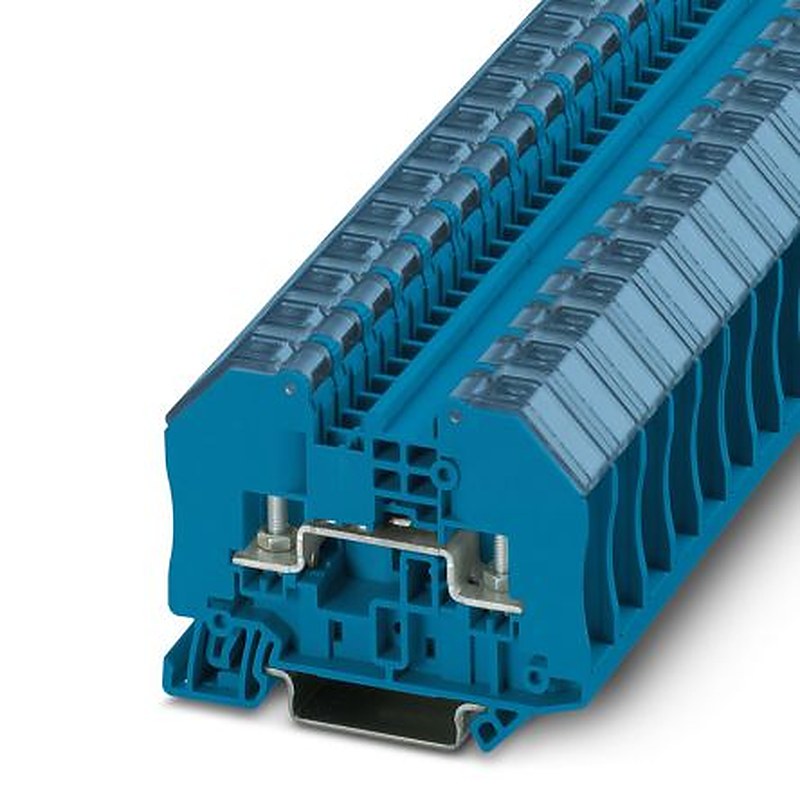 Phoenix Contact 3049835 RTO 3-TC BU Series Feed Through Terminal Block Blue, 0.1mm², 2.5 mm², 1-Level, Bolt