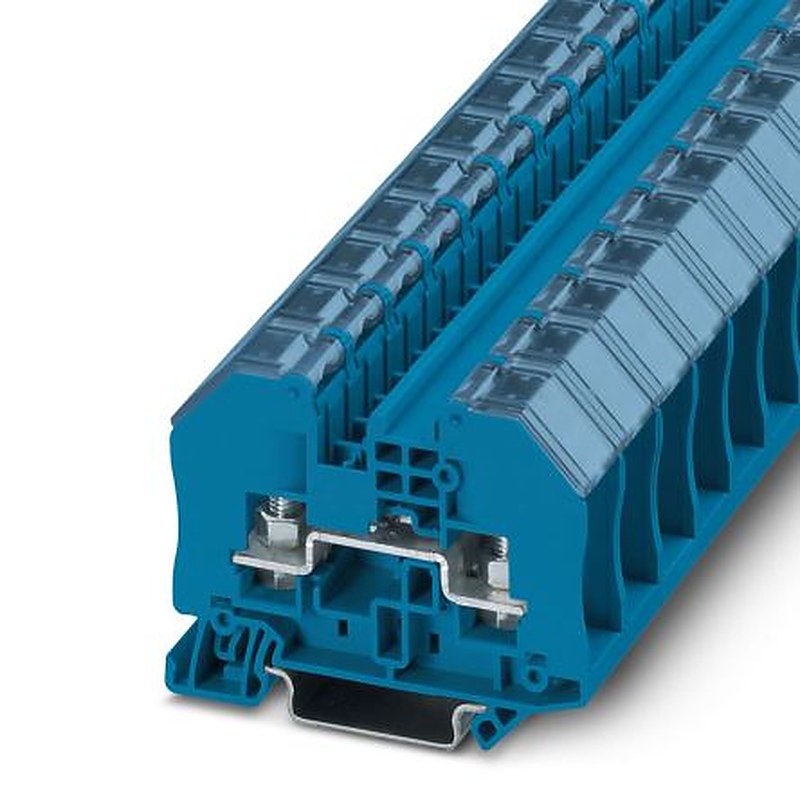 Phoenix Contact 3049851 RTO 5-TC BU Series Feed Through Terminal Block Blue, 0.1mm², 6 mm², 1-Level, Bolt