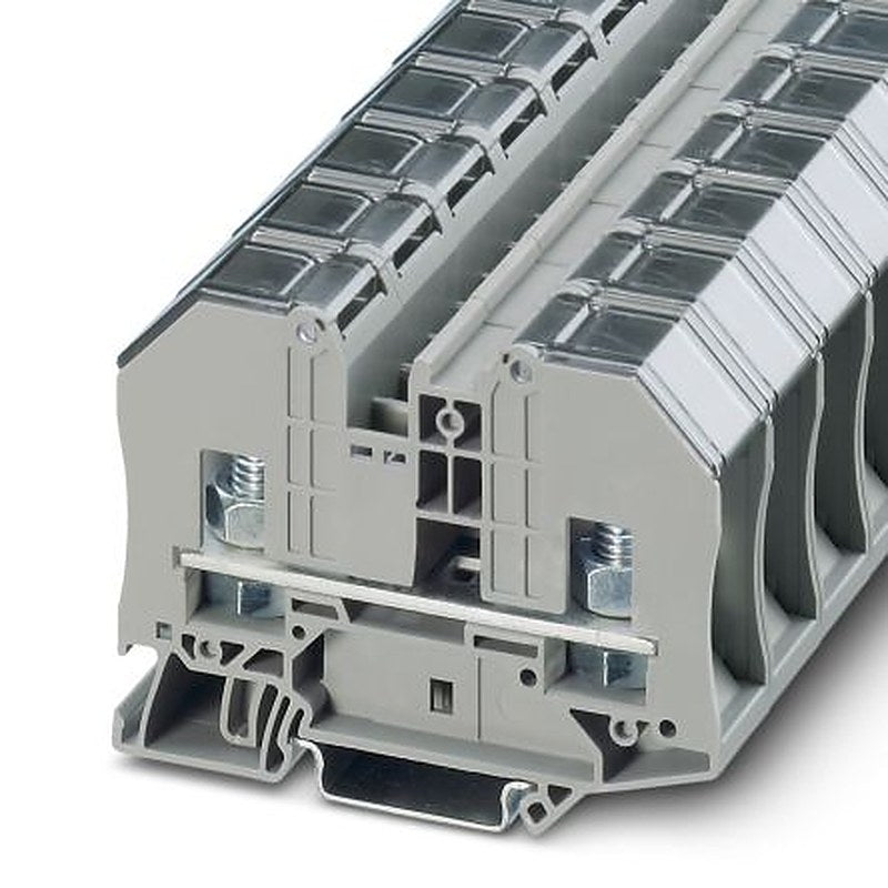 Phoenix Contact 3050002 RTO 8-TC Series Feed Through Terminal Block Grey, 2.5mm², 35 mm², 1-Level, Bolt