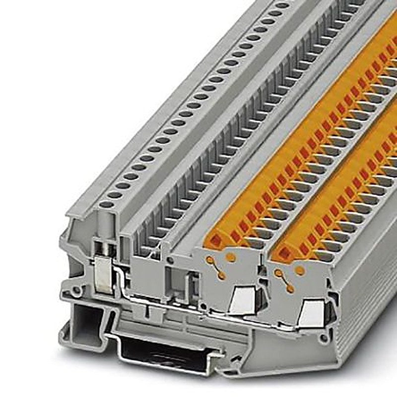 Phoenix Contact 3050303 Non-Fuse DIN Rail Terminal Grey, 0.5mm², 2.5 mm², 1-Level, Quick Connect, IECEx/ATEX