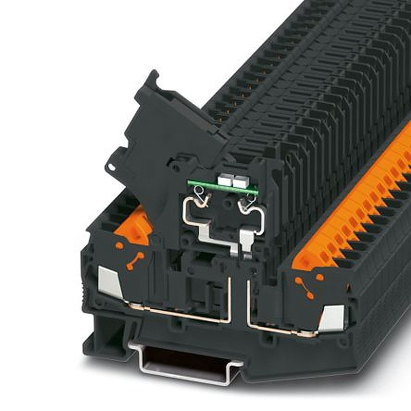 Phoenix Contact 3050374 Fuse Modular Terminal Block Black, 0.5mm², 2.5 mm², 1-Level Fused, Quick Connect