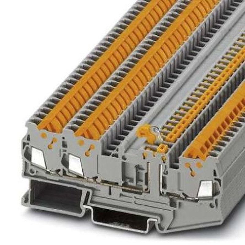 Phoenix Contact 3050407 QTC Series DIN Rail Terminal Block Grey, 0.25mm², 1.5 mm², 1-Level, Quick Connect