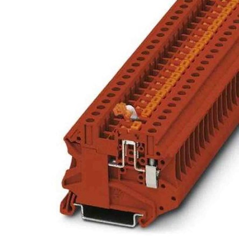 Phoenix Contact 3057254 UT Series Knife Disconnect Terminal Block Red, 0.14mm², 6 mm², 1-Level, Screw