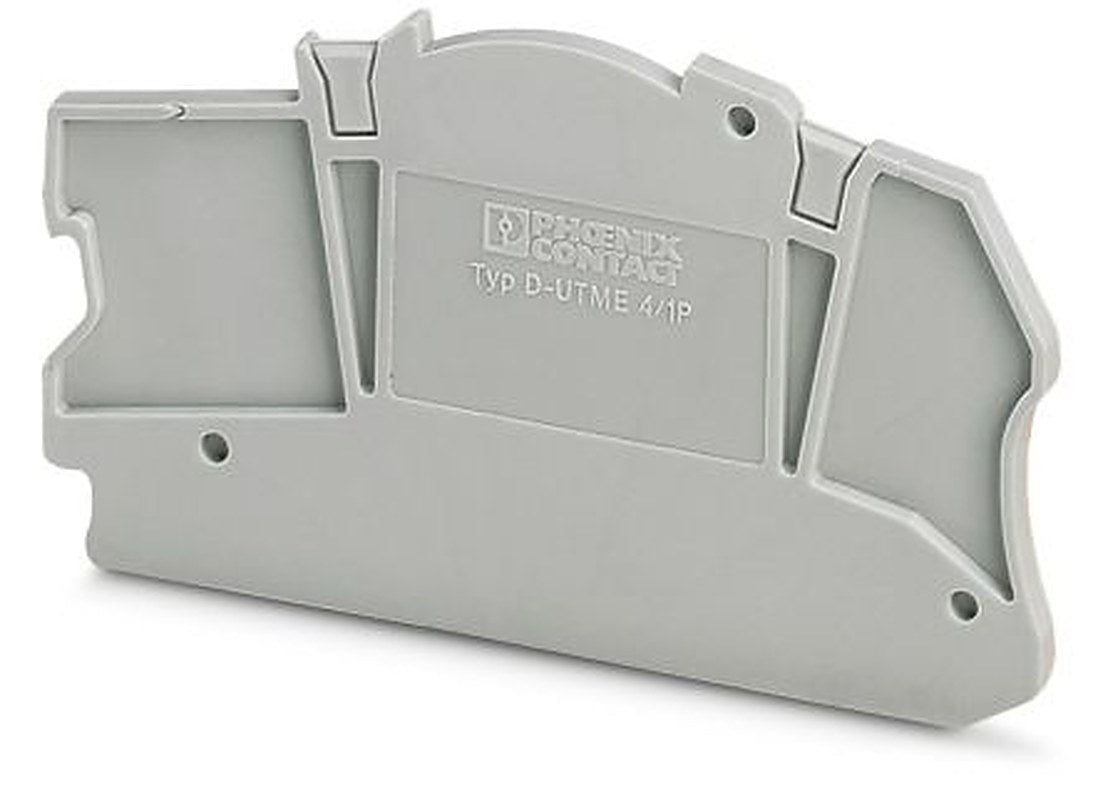 Phoenix Contact D-UTME 4/1P Series End Cover for Use with DIN Rail Terminal Blocks