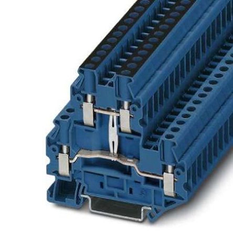 Phoenix Contact 3059265 UTTB 4 Series Feed Through Terminal Block Blue, 0.14mm², 6 mm², 2-Level, Screw, IECEx/ATEX