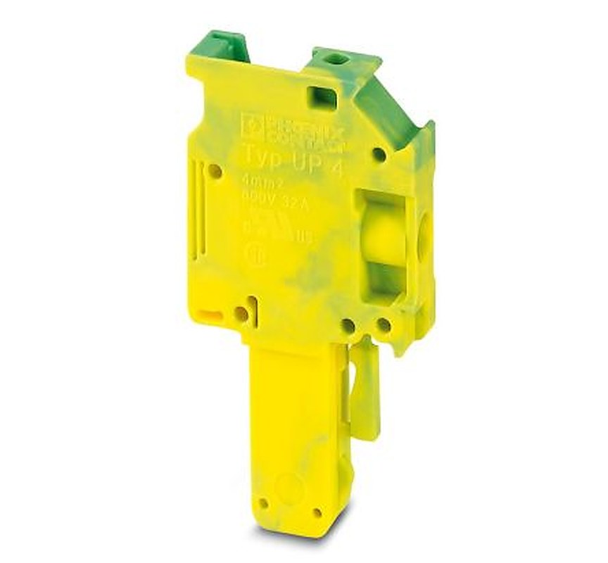Phoenix Contact UP 4/1-L GNYE Series Terminal Plug for Use with DIN Rail
