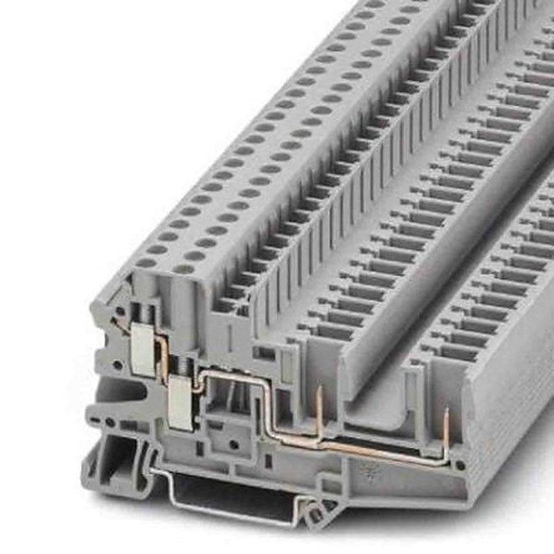 Phoenix Contact 3060296 UT 4 Series Feed Through Terminal Block Grey, 0.14mm², 6 mm², 1-Level, Screw