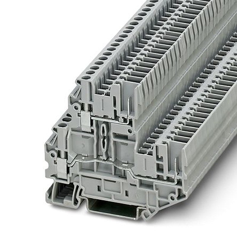 Phoenix Contact 3060351 UTTB 2.5/2P Series Double Level Terminal Block Grey, 0.14mm², 4 mm², 2-Level, Screw
