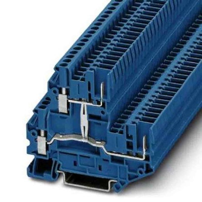 Phoenix Contact 3060487 UTTB Series Double Level Terminal Block Blue, 0.14mm², 4 mm², 2-Level, Screw