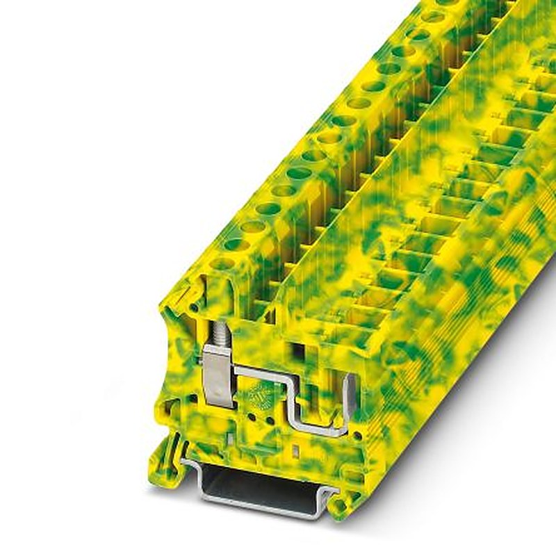 Phoenix Contact 3060555 UT 6 Series Earth Terminal Block Green, Yellow, 0.2mm², 10 mm², 1-Level, Screw