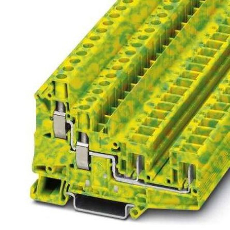 Phoenix Contact 4-Way Earth Modular Terminal Block, 10mm², 24AWG, 8 AWG Wire, Plug-In, Polyamide Housing