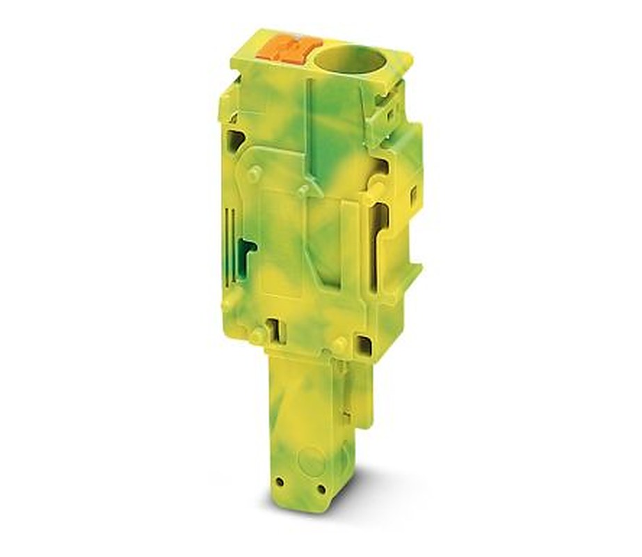 Phoenix Contact PP-H 6/1-M GNYE Series Pluggable Terminal Block, 1-Contact, 8.2 mm Pitch, 1 Row, 3061716