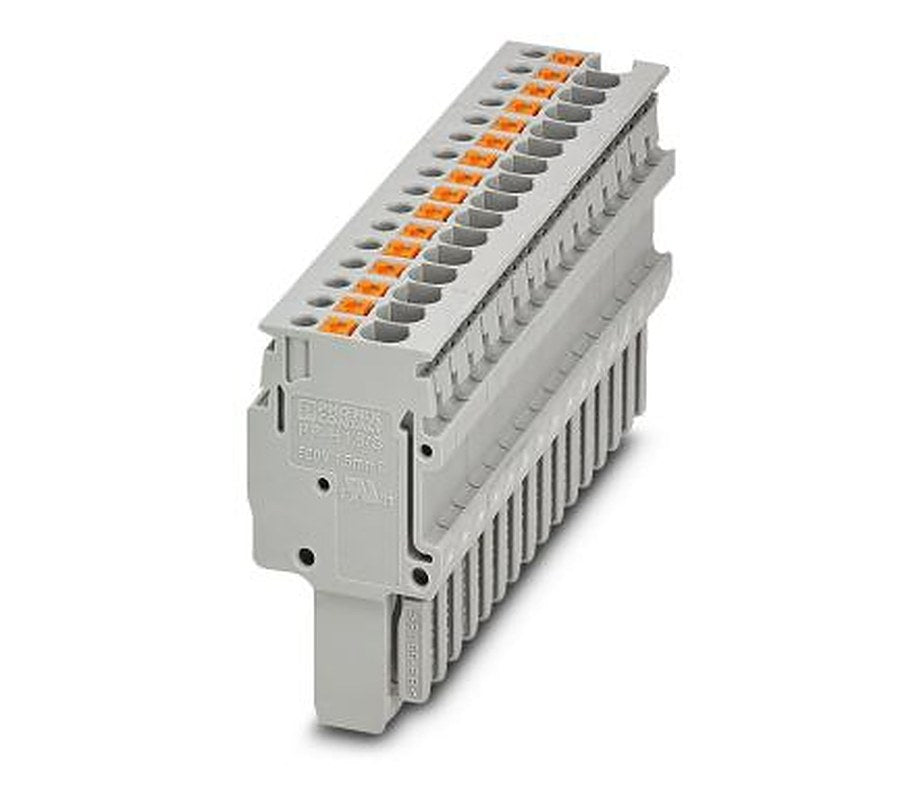 Phoenix Contact PP-H 1.5/S/16 Series Pluggable Terminal Block, 16-Contact, 3.5 mm Pitch, 1 Row, 3061952
