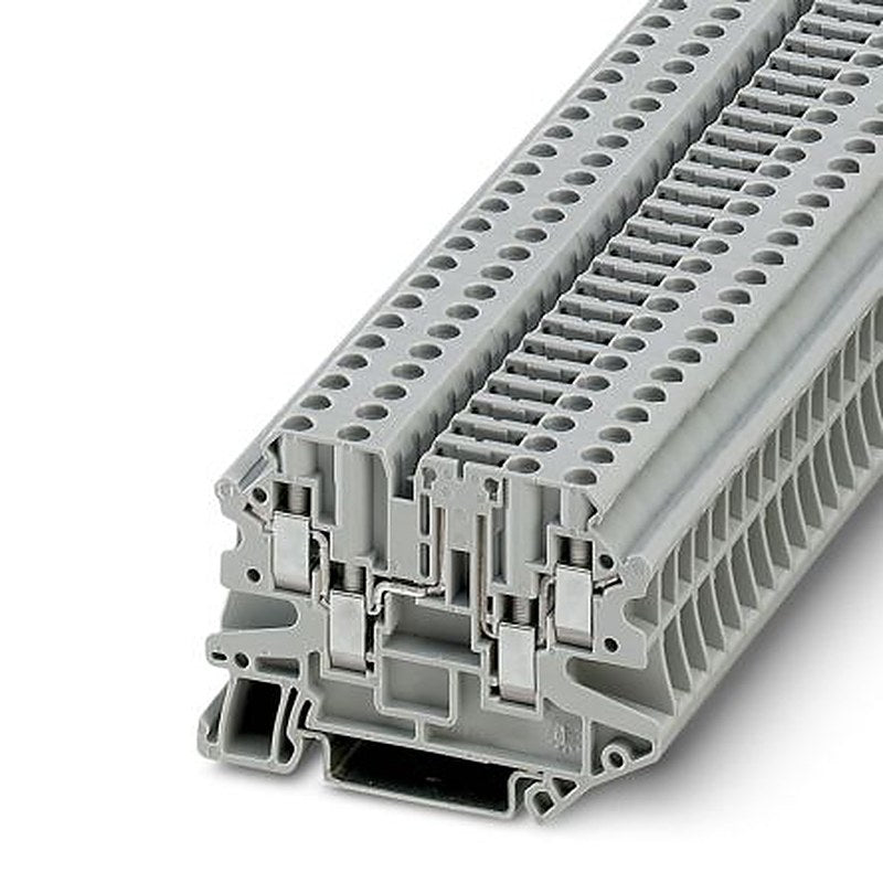 Phoenix Contact 3064030 UT 4-QUATTRO-TG P/P Series Disconnect Terminal Block Grey, 0.14mm², 6 mm², 1-Level, Screw