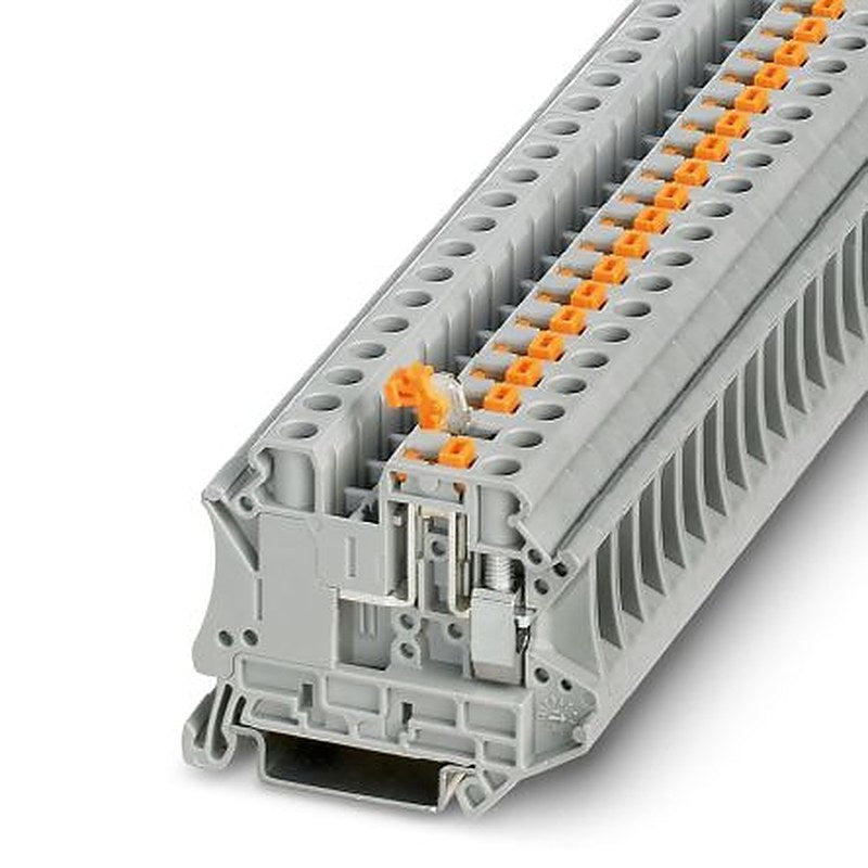 Phoenix Contact 3064072 UT 6-MT P/P Series Knife Disconnect Terminal Block Grey, 0.2mm², 10 mm², 1-Level, Screw