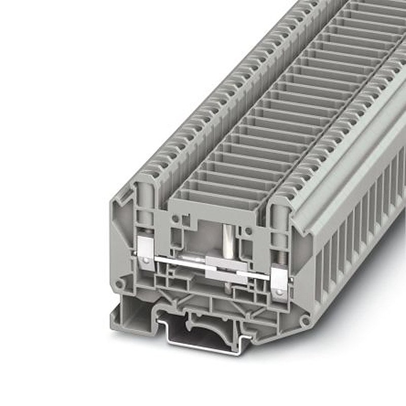 Phoenix Contact 3070121 UT 6-T-HV P/P Series Test Disconnect Terminal Block Grey, 0.2mm², 8 mm², 1-Level, Screw