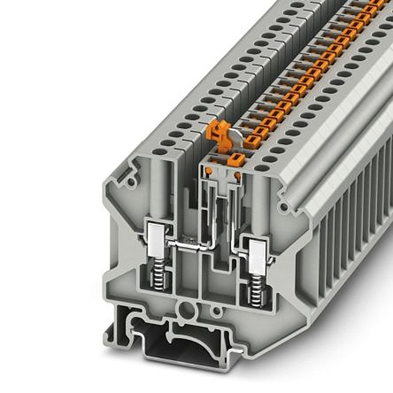 Phoenix Contact 3070302 USST 4-MT P/P Series Knife Disconnect Terminal Block Grey, 0.2mm², 6 mm², 1-Level, Screw