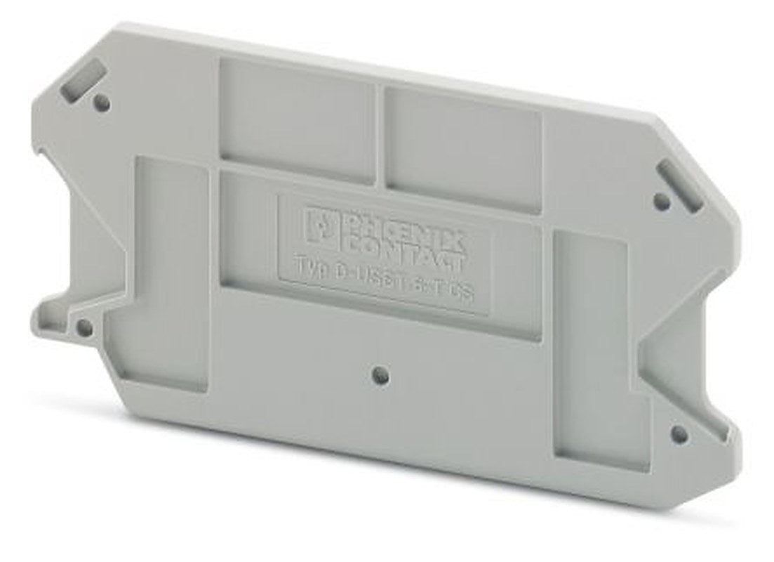 Phoenix Contact D-USST 6-T CS Series End Cover for Use with DIN Rail Terminal Blocks