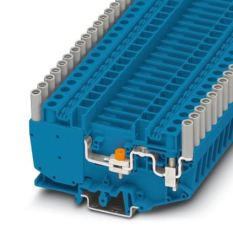 Phoenix Contact 3070516 URTK/SP BU Series Disconnect Terminal Block Blue, 0.5mm², 10 mm², 1-Level, Screw