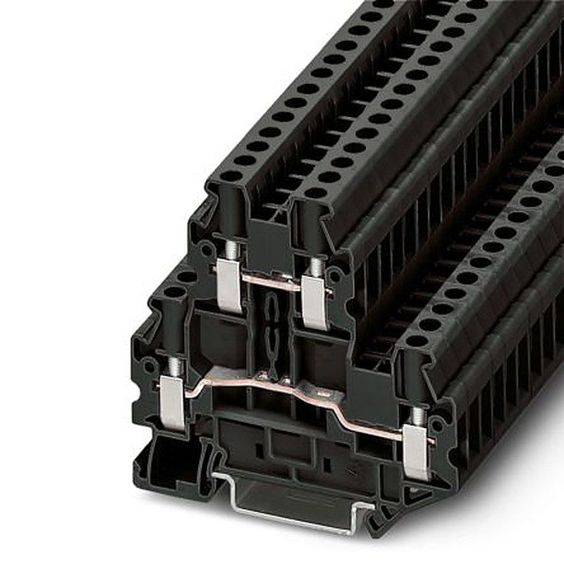 Phoenix Contact 3072637 UTTB 4 Series Double Level Terminal Block Black, 0.14mm², 6 mm², 2-Level, Screw, IECEx/ATEX