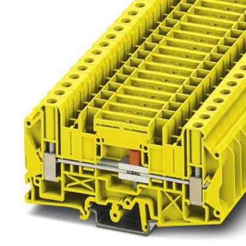 Phoenix Contact 3072819 UT Series Disconnect Terminal Block Yellow, 0.2mm², 10 mm², 1-Level, Screw