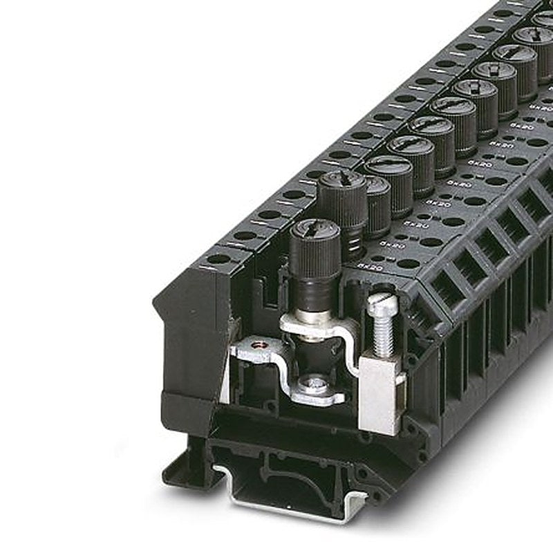 Phoenix Contact 3073966 UK 10-DREHSI-EX (6.3X32) Series Fuse Modular Terminal Block Black, 0.5mm², 16 mm², 1-Level