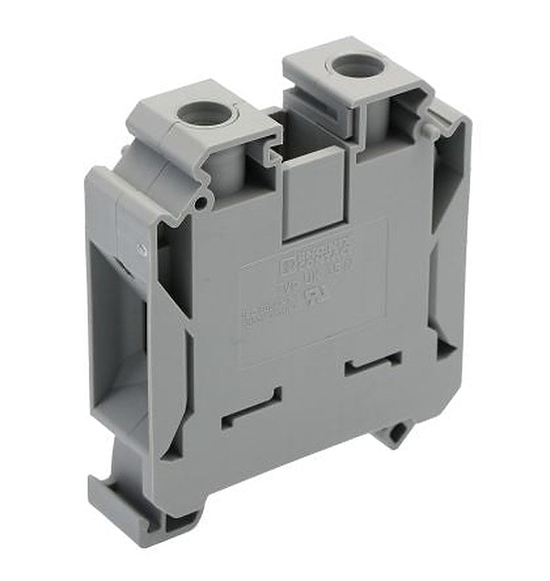 Phoenix Contact 3074130 UK 35 N Series Feed Through Terminal Block Grey, 10mm², 35 mm², 1-Level, Screw