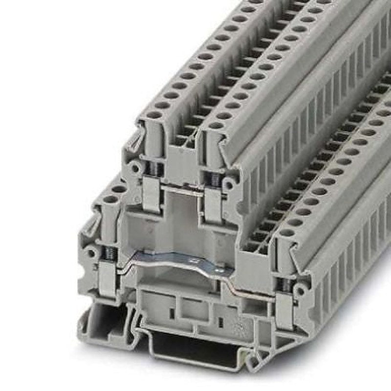 Phoenix Contact 3074444 UTTB Series Component Terminal Block Grey, 0.14mm², 6 mm², 2-Level, Screw