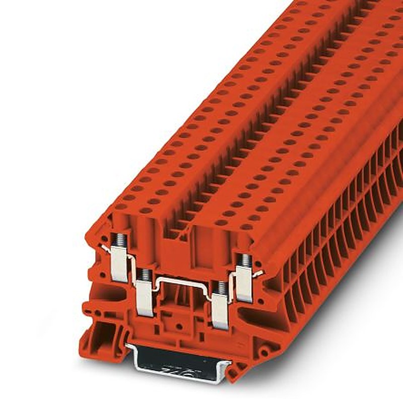 Phoenix Contact 3074460 UT 4 - QUATTRO Series Multi Level Terminal Block Red, 0.14mm², 6 mm², 1-Level, Screw, IECEx/ATEX