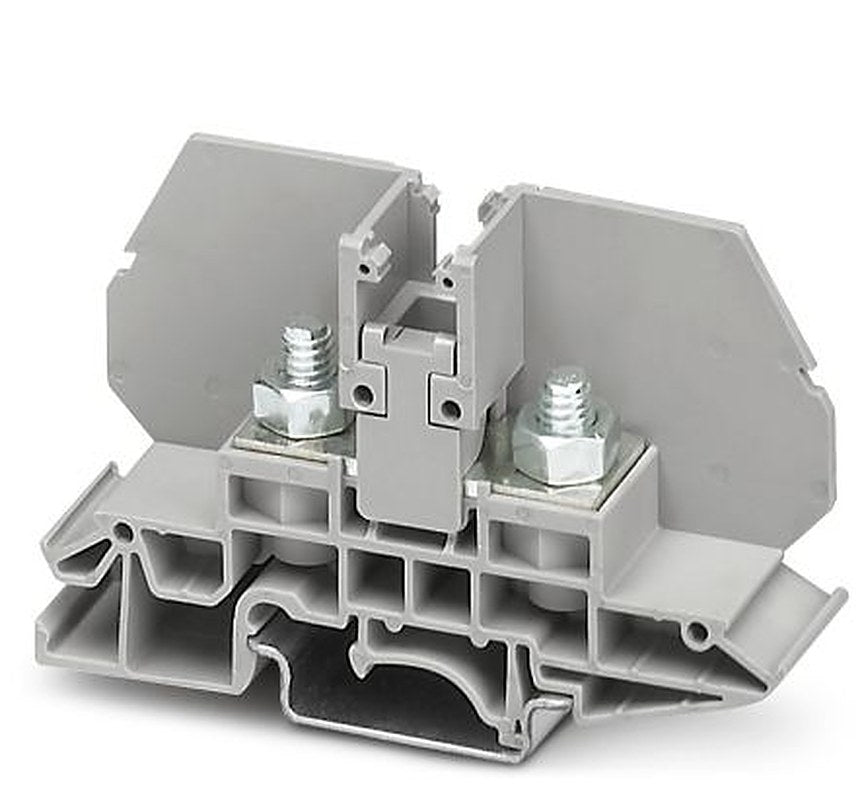Phoenix Contact 3075896 RBO 6 Series Terminal Block Grey, 35mm², 1-Level, Bolt